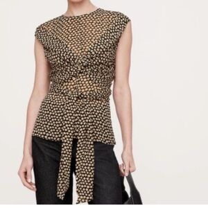 NWT Banana Republic Georgette Wrap-Front Top. Size 10 Tall